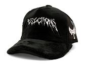 Cap Reflection Luxury Fuzzy Trucker - Satin Black / White