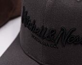 Mitchell & Ness Pinscript Redline Snapback Branded Charcoal Cap