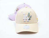 Dámská Kšiltovka New Era - MLB Floral Icon 9FORTY - LA Dodgers - Cream