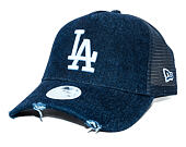 Dámská Kšiltovka New Era - MLB Denim 9FORTY Trucker - LA Dodgers - Navy
