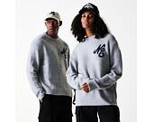 Svetr New Era - Branded Script Knit Sweater - Heather Grey