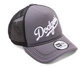 Kšiltovka New Era - MLB Foam Script 9FORTY Trucker - LA Dodgers - Graphite