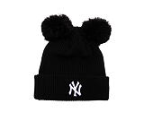 Womens Beanie New Era - MLB Double Pom Beanie - NY Yankees - Black / White