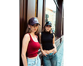 Dámská Kšiltovka New Era - MLB Contrast Stitch PU Leather 9FORTY - NY Yankees - Black / White