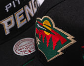 Kšiltovka Mitchell & Ness - NHL Busted Pro - Minnesota Wild - Black