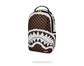 Sprayground Cream And Brown Tear Check Backpack