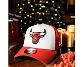 New Era 9FORTY A-Frame Trucker NBA Team Clear Black Chicago Bulls Optic White / Red Cap