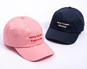 8by8 Dadcap - "Sorry I'm Late I saw a dog" - Baby Pink/Red