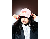 8by8 Dadcap - "Sorry I'm Late I saw a dog" - Baby Pink/Red