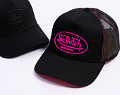 Cap Von Dutch - Trucker - Rubber Logo Black/Electric Pink