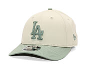 Cap New Era - MLB Side Script 9FORTY M-CROWN - LA Dodgers - Cream / Pastel Green