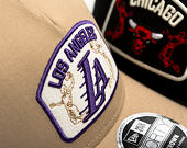 Cap New Era - NBA Felt Patch 9FORTY M-CROWN A-Frame Trucker - LA Lakers - Camel