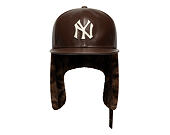 Cap New Era - MLB IMAGE DROP Leather Dog-Ear 59FIFTY - NY Yankees - Deep Auburn