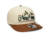 Cap New Era - Branded Suede Pre-Curved 9FIFTY Retro Crown - Cream / Deep Auburn