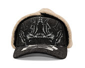 Cap Ed Hardy - Unisex 1971 Eagle Acid Wash 5 Panel Trapper Cap - Black