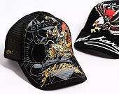 Cap Ed Hardy - Unisex Crawling Dragon 5 Panel Trucker Cap - Black