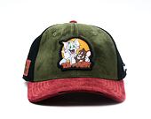 Cap Capslab - Tom & Jerry Trucker - Best Buddies Suede - Olive / Burgundy