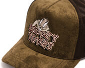 Cap Capslab - Looney Tunes Trucker - Bugs Bunny Logo Peek Suede - Olive / Brown