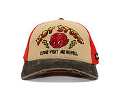 Cap Capslab - Hot Stuff Trucker - Come Visit Me In Hell Distressed - Sand / Red