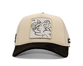 Cap Capslab - Tom & Jerry Trucker - Tom Line Art Suede Visor - Off White / Black