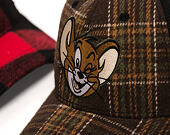 Cap Capslab - Tom & Jerry Trucker - Jerry Wink Checkered - Brown / Black