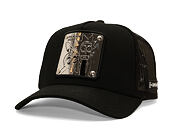 Cap Capslab - Rick & Morty Trucker - Metallic Chrome Plate - Black / Silver