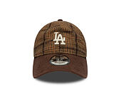 Cap New Era - MLB Mix Check 9TWENTY - LA Dodgers - Chestnut Brown / Stone