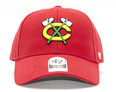 '47 Brand Chicago Blackhawks MVP Red Strapback Cap