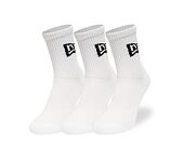 New Era Flag Crew 3Pack White Socks