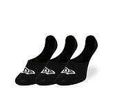 New Era Flag Invisible 3Pack Black Socks