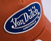 Von Dutch Boston Trucker Cotton Twill Orange/Navy Cap