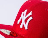 New Era 59FIFTY MLB Basic New York Yankees Fitted Scarlet / White Log Cap