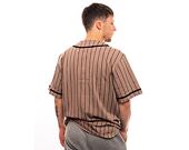Triko New Era Pinstripe Jersey Ash Brown / Black