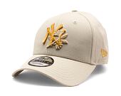 Kšiltovka New Era - MLB Floral Icon 9FORTY - NY Yankees - Ivory / Yellow