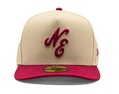 Kšiltovka New Era - Branded Script 59FIFTY - Ivory / Cherry