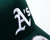 Kšiltovka New Era - MLB Mesh Patch 9FORTY Trucker - Oakland Athletics - Dark Green