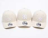 Dětská Kšiltovka New Era - MLB Linen 9FORTY - NY Yankees - Stone / White