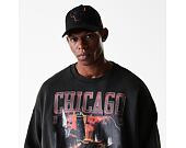 Mikina New Era - NBA Washed Graphic Crewneck - Chicago Bulls - Black