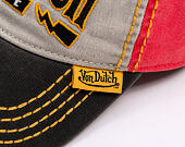 Kšiltovka Von Dutch - Trucker - Washed Black/Grey/Red