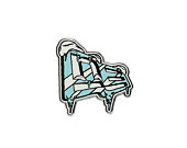 Pin New Era - Branded Iced Flag - Silver