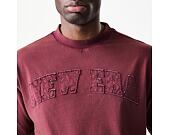 Tee New Era - Branded Washed Oversized Tee - Burgundy