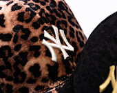 Womens Cap New Era - MLB Womens Leo Velour 9FORTY - NY Yankees - Brown / Cream
