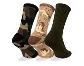 Socks New Era - Camo Crew Socks 3pk - Olive