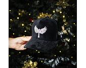 Kšiltovka Reflection Luxury Velvet Rhinostones Black / White