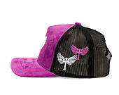 Kšiltovka Reflection Luxury Velvet Rhinostones Grape Purple