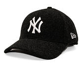 Cap New Era - MLB Melton Wool 9FORTY - NY Yankees - Black / White