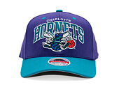 Cap Mitchell & Ness - NBA Team Arch Snapback - Charlotte Hornets - Purple / Teal
