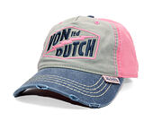Cap Von Dutch - Trucker - Limited Olive/Pink/Distressed Denim