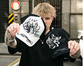 Cap Ed Hardy - Mono Giant Dragon Twill Front Mesh Trucker - Black/Black