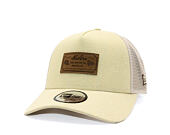 Cap New Era - Branded Denim Leather Patch 9FORTY A-Frame Trucker - Camel